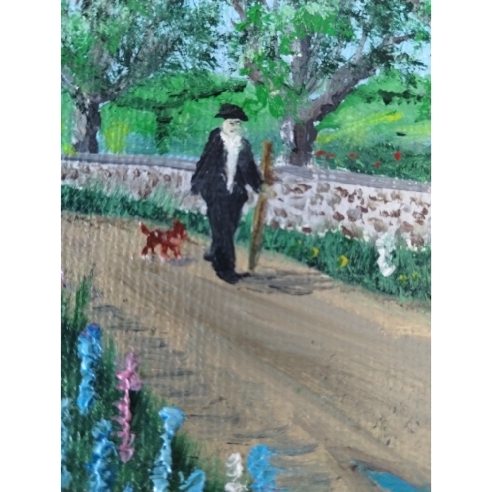 Jean Thompson 2002 Original Canadian Landscape Painting 6x9 Signed - Picture 3 of 7